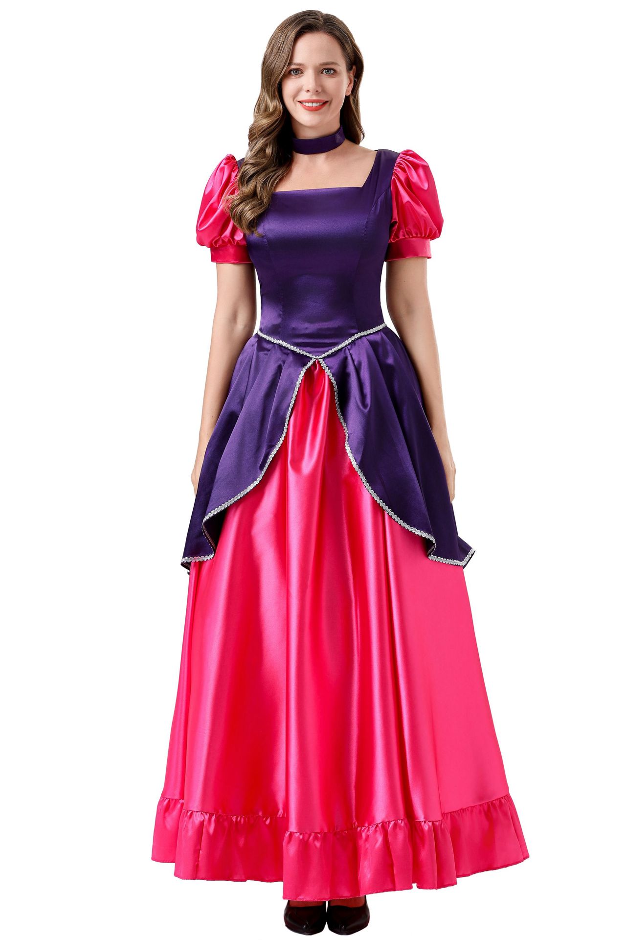 Adult Evil Sister Cosplay Costume Vintage Court Dress For Halloween